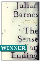 2011 Winner - The Sense of an Ending by Julian Barnes (Published by Jonathan Cape)