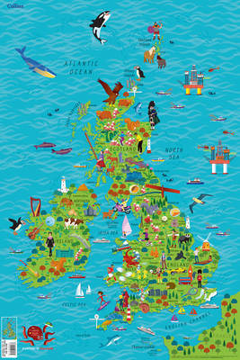 Collins Maps - Children´s Wall Map of the United Kingdom and Ireland - 9780008212087 - V9780008212087