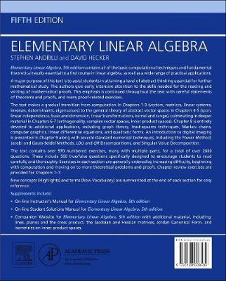 Stephen Andrilli - Elementary Linear Algebra, Fifth Edition - 9780128008539 - V9780128008539