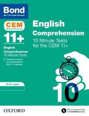 Christine Jenkins - BOND 11+: CEM English Comprehension 10 Minute Tests:: 10-11 Years - 9780192759399 - V9780192759399