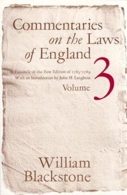 William Blackstone - Commentaries on the Laws of England - 9780226055435 - V9780226055435