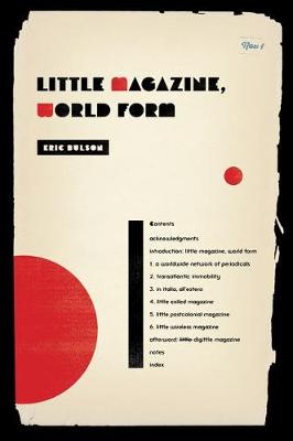 Eric Bulson - Little Magazine, World Form - 9780231179768 - V9780231179768