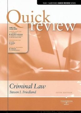 Steve Friedland - Sum and Substance Quick Review on Criminal Law (Quick Review Series) - 9780314191472 - V9780314191472