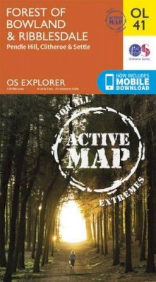 Ordnance Survey - Forest of Bowland & Ribblesdale, Pendle Hill, Clitheroe & Settle (OS Explorer Map Active) - 9780319469590 - V9780319469590