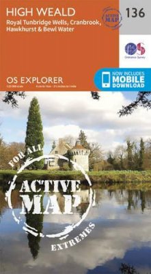 Ordnance Survey - High Weald, Royal Tunbridge Wells (OS Explorer Active Map) - 9780319470084 - V9780319470084