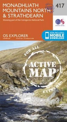 Ordnance Survey - Monadhliath Mountains North and Strathdearn (OS Explorer Active Map) - 9780319472729 - V9780319472729