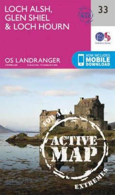 Ordnance Survey - Loch Alsh, Glen Shiel & Loch Hourn (OS Landranger Active Map) - 9780319473566 - V9780319473566