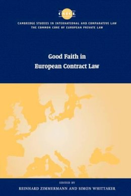 Edited By Reinhard - Good Faith in European Contract Law - 9780521088039 - V9780521088039