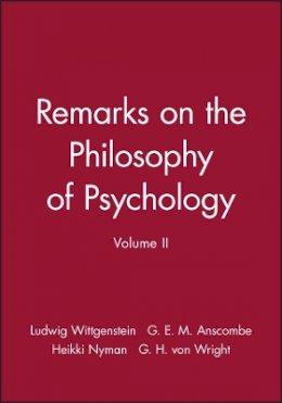 Ludwig Wittgenstein - Remarks on the Philosophy of Psychology - 9780631130628 - KMK0024788