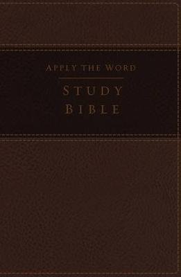 Thomas Nelson - NKJV, Apply the Word Study Bible, Large Print, Imitation Leather, Brown, Indexed, Red Letter Edition: Live in His Steps - 9780718084462 - V9780718084462