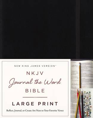 Thomas Nelson - NKJV, Journal the Word Bible, Large Print, Hardcover, Black, Red Letter Edition: Reflect, Journal, or Create Art Next to Your Favorite Verses - 9780718090838 - V9780718090838