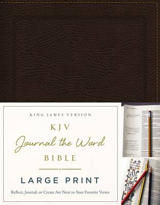 Thomas Nelson - KJV, Journal the Word Bible, Large Print, Bonded Leather, Brown, Red Letter Edition: Reflect, Journal, or Create Art Next to Your Favorite Verses - 9780718090852 - V9780718090852