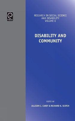 Richard Scotch - Disability and Community - 9780857247995 - V9780857247995