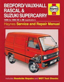 Haynes Publishing - Bedford/Vauxhall Rascal & Suzuki Supercarry (86 - Oct 94) Haynes Repair Manual - 9780857339935 - V9780857339935