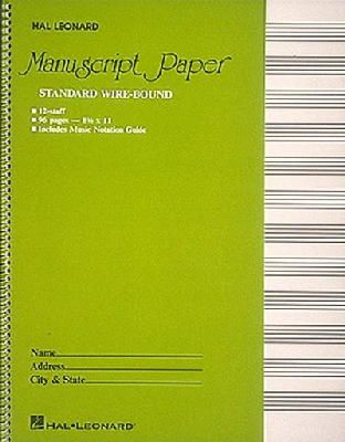 Hal Leonard Music Books - Manuscript Paper Standard Wire-Bound 12 Stave - 9780881884999 - V9780881884999