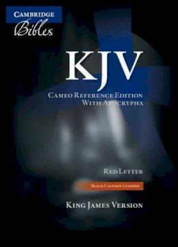 Cambridge - KJV Cameo Reference Bible with Apocrypha, Black Calfskin Leather, Red-letter Text, KJ455:XRA Black Calfskin Leather - 9781107608078 - V9781107608078