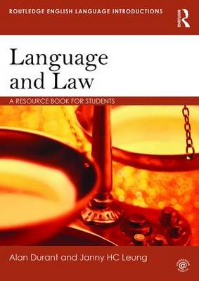 Alan Durant - Language and Law: A resource book for students - 9781138025578 - V9781138025578