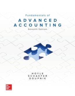 Joe Ben Hoyle - Fundamentals of Advanced Accounting (IRWIN ACCOUNTING) - 9781259722639 - V9781259722639