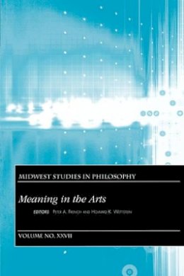 Wettstein - Meaning In The Arts, Volume XXVII - 9781405108911 - V9781405108911