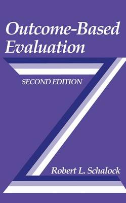 Robert L. Schalock - Outcome-Based Evaluation - 9781475786804 - V9781475786804