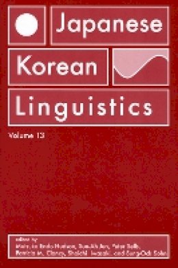 Mutsuko Endo Hudson - Japanese/Korean Linguistics - 9781575865171 - V9781575865171