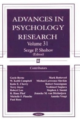 Serge Shohov - Advances in Psychology Research - 9781590339589 - V9781590339589