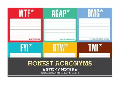 Knock Knock - Knock Knock Honest Acronyms: Sticky Note Packet - 9781601064721 - V9781601064721