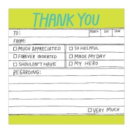 Knock Knock - Knock Knock Hand Lettered Sticky Note Thank You - 9781601065087 - V9781601065087