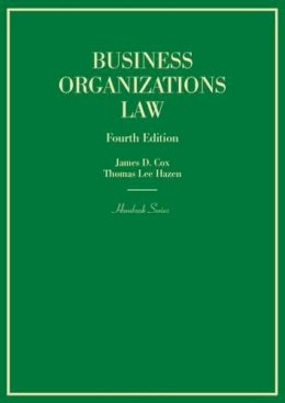 Cox, James, Hazen, Thomas - Business Organizations Law (Hornbook) - 9781634592277 - V9781634592277