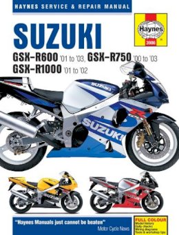 Haynes Publishing - Suzuki GSX-R600 (01 - 03), GSX-R750 (00 - 03), GSX-R1000 (01 - 02) Haynes Repair Manual - 9781785212734 - V9781785212734