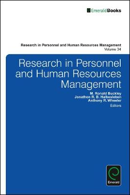 M. Ronald Buckley (Ed.) - Research in Personnel and Human Resources Management - 9781786352644 - V9781786352644