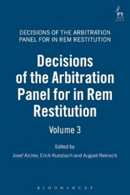 Roger Hargreaves - Decisions of the Arbitration Panel for In Rem Restitution, Volume 3 - 9781849461115 - V9781849461115