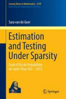 Sara Van de Geer - Estimation and Testing Under Sparsity: École d´Été de Probabilités de Saint-Flour XLV – 2015 - 9783319327730 - V9783319327730