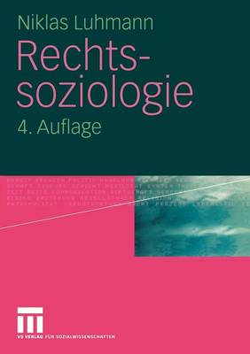 Professor Niklas Luhmann - Rechtssoziologie (German Edition) - 9783531158723 - V9783531158723