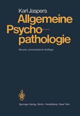 Karl Jaspers - Allgemeine Psychopathologie (German Edition) - 9783642620218 - V9783642620218