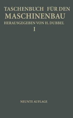 H Baer - Taschenbuch für den Maschinenbau: Erster Band (German Edition) - 9783642988707 - V9783642988707