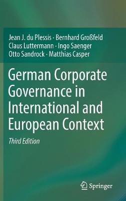 Jean J. Du Plessis - German Corporate Governance in International and European Context - 9783662541975 - V9783662541975