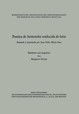 Juan Pablo Martir Rizo - Poetica de Aristoteles Traducida de Latin - 9783663009276 - V9783663009276