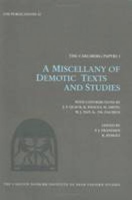 Paul John Frandsen - Miscellany of Demotic Texts and Studies - 9788772895475 - V9788772895475