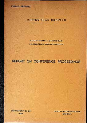  - United Hias Service Fourteenth overseas Migration Conference -  - KCK0001938