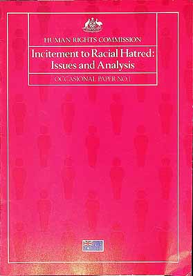  - Incitment to Racial Hatred Issues and Analysis -  - KCK0002178