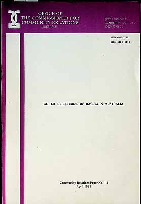  - World Perceptions of Racism in Australia -  - KCK0002191