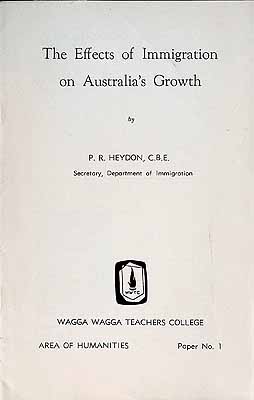 Heydonp.R. - The Effects of Immigration on Australia's Growth Paper No 1 -  - KCK0002211