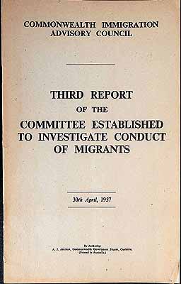 Dovey W R - Third Report of the Committee established to investigate conduct of Migrants -  - KCK0002493