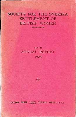  - Society for the Oversea settlement of British Women Sixth annual report 1925 -  - KCK0002523