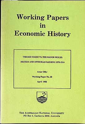 Offer Avner - The Sod House vs. The Manor House british and overseas farming 1870-1914 -  - KCK0002531