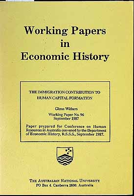 Withers Glenn - The Immigration contribution to human capital Formation -  - KCK0002532