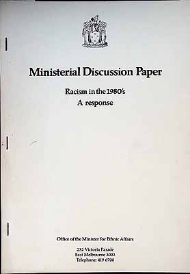  - Ministerial Discussion paper. Racism in the 1980's A Response -  - KCK0002605