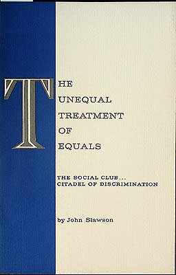 Slawson John - The Unequal Treatment of Equals -  - KCK0002750