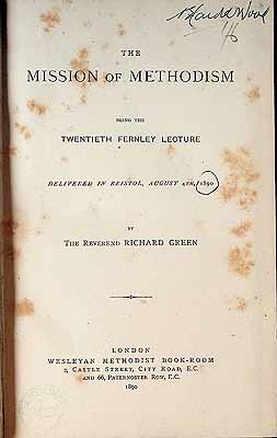 Green Richard - The Misson of Methodism -  - KCK0002770